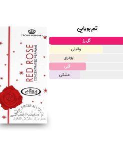 آکوردها و تم بویایی عطر 6 میل رد رز از برند الرحاب