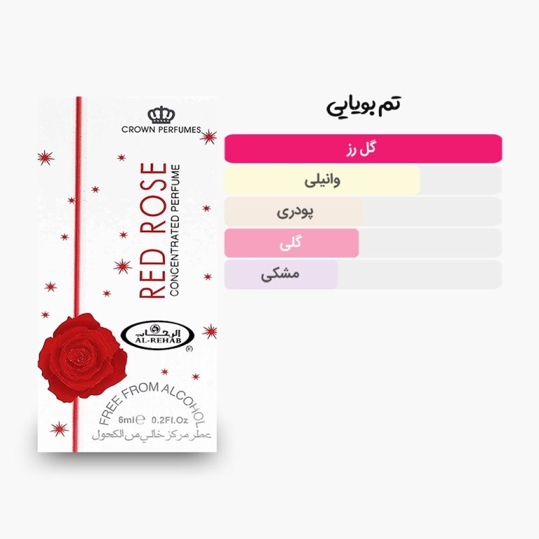 آکوردهای اصلی عطر روغنی 6 میل رد رز الرحاب