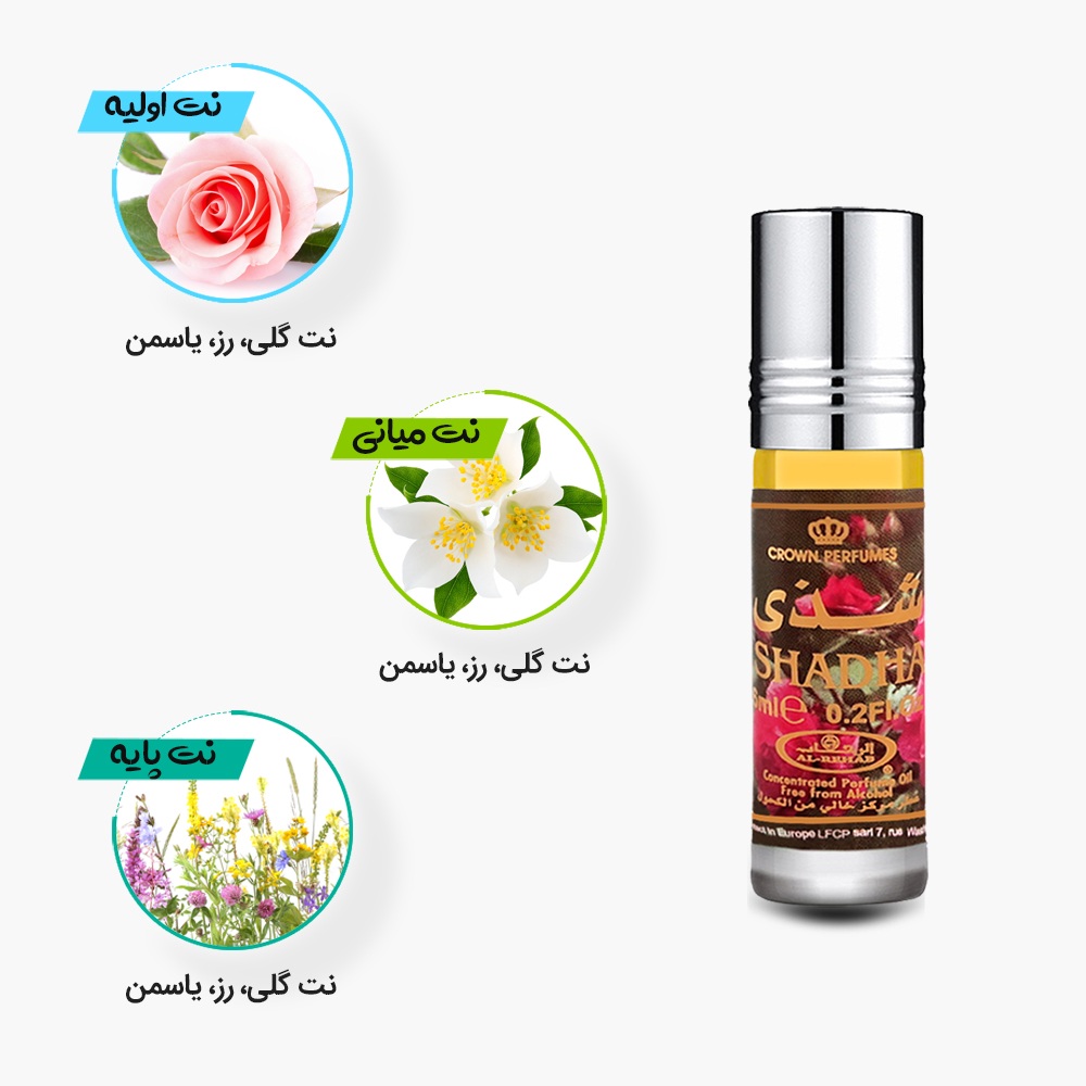 نتهای اولیه، میانی و پایه عطر 6 میل شذی از برند الرحاب