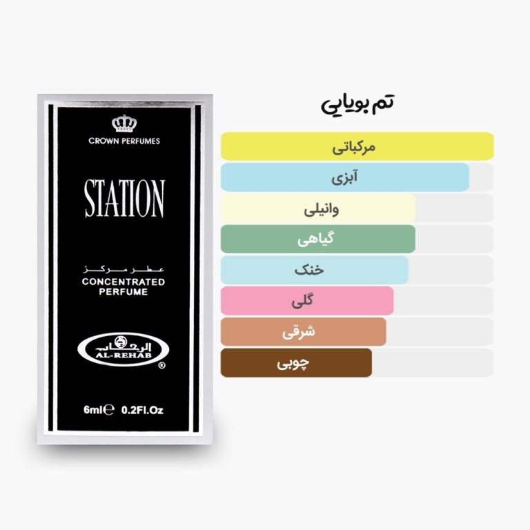 آکوردهای اصلی عطر روغنی 6 میل استیشن الرحاب