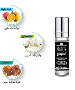 نت‌های اولیه، میانی و پایه عطر 6 میل استیشن از برند الرحاب