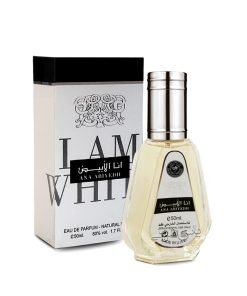 تصویر شیشه و جعبه ادکلن 50 میل انا الابیض از برند ارض الزعفران