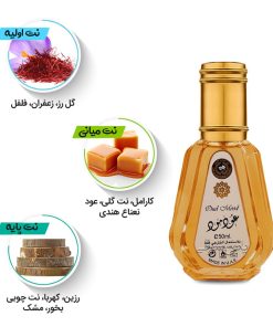 نتهای اولیه، میانی و پایه ادکلن 50 میل عود مود از برند ارض الزعفران