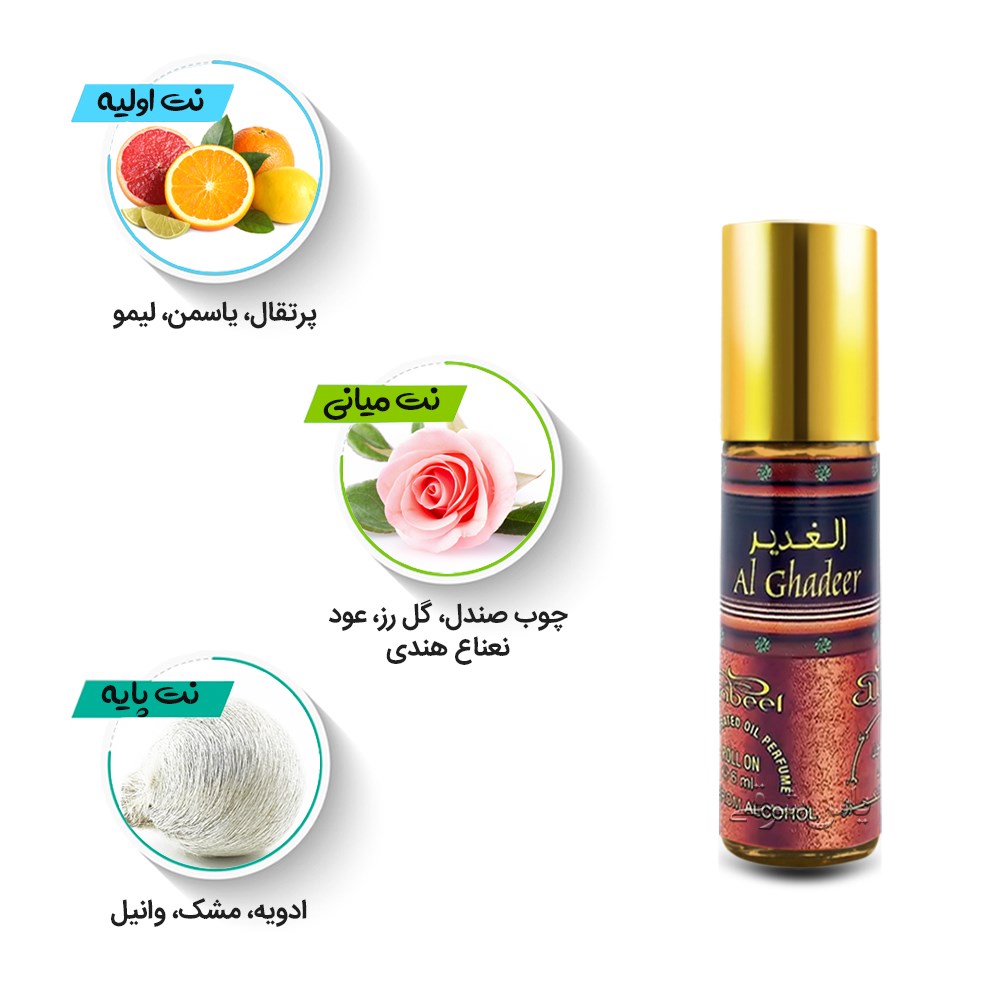 نتهای اولیه، میانی و پایه عطر 6 میل الغدیر از برند نبیل