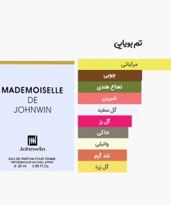 آکوردهای عطر جیبی و کتابی مادمازل جانوین مشابه ادکلن کوکو مادمازل شنل